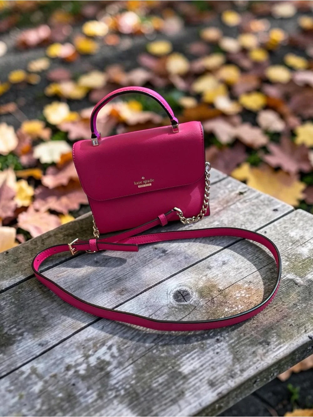 KATE SPADE Cedar Street Mini Nora Hot Pink Crossbody Satchel